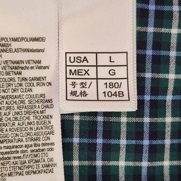 Brooks Brothers Green and Blue Plaid Button Down Dress Shirt Size Large - Picture 8 of 8